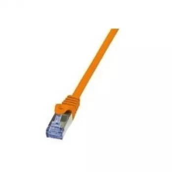 Tinklo kabelis LogiLink 1 m RJ-45 Cat6A Orange S/FTP
