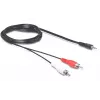 Garso kabelis 3,5 mm / 2 x RCA DeLOCK 84212