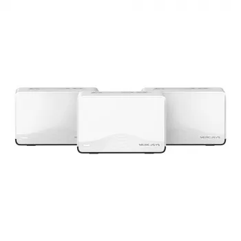 Tinklo sistema MERCUSYS Halo H27BE (3 vnt.) Dviejų juostų 2,4/5 GHz Wi‑Fi 6, 3568 Mb/s, 3x LAN prievadai, vidinės antenos, balta