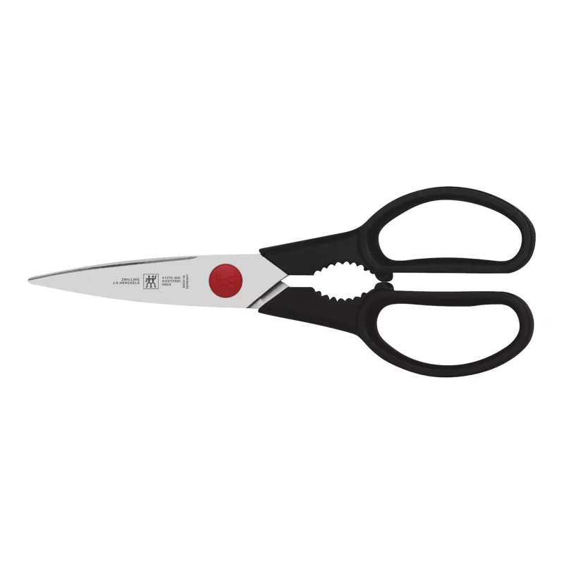Peilių ir stalo įrankių blokas ZWILLING 35145-000-0 — 7 dalių nerūdijančio plieno ašmenys, plastikinės rankenos, kepimo, daržovių, šefo, mėsiniai peiliai, žirklių vieta