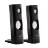 Laidiniai kompiuteriniai garsiakalbiai Audiocore AC860, 2 krypčių, 2.0 kanalai, 4 W RMS, USB maitinimas, 3.5 mm įvestis, juodi