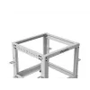 Atviras stovas 19 inch 9U 600x600-1100 reguliuojamas pilkas