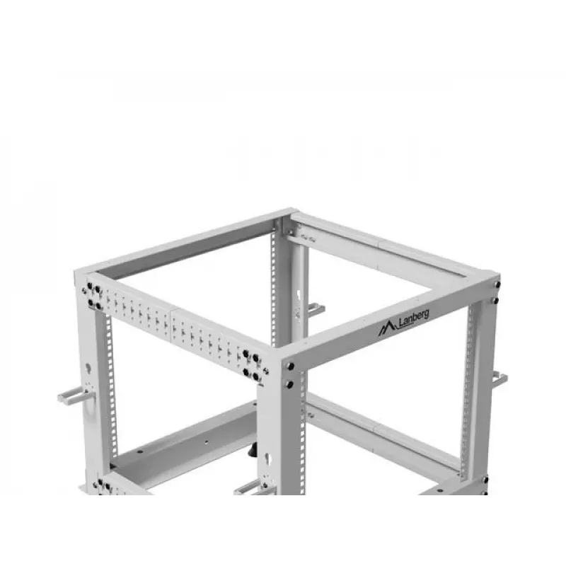 Atviras stovas 19 inch 9U 600x600-1100 reguliuojamas pilkas