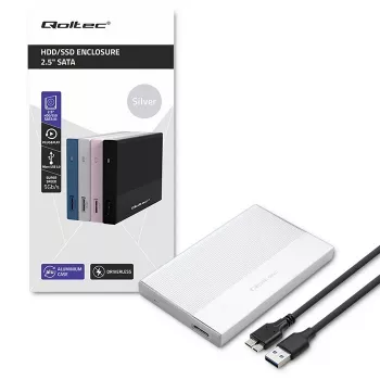 Išorinis korpusas 2,5 inch SATA SSD/HDD QOLTEC 52278 USB 3.0, palaiko iki 2 TB