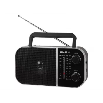 Nešiojamas analoginis radijas BLOW RA6 AM/FM – baterijomis maitinamas AM ir FM priėmimas, ausinių lizdas