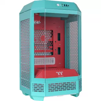 Thermaltake The Tower 250 Mini Tower korpusas, mėtų/ūginė, grūdintas stiklas