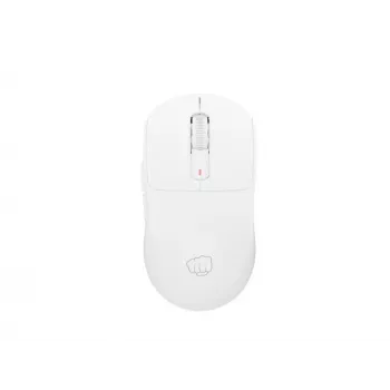 Belaidė pelė Fury Tanto T4 – 12000 DPI, balta, programuojami mygtukai, ergonomiška