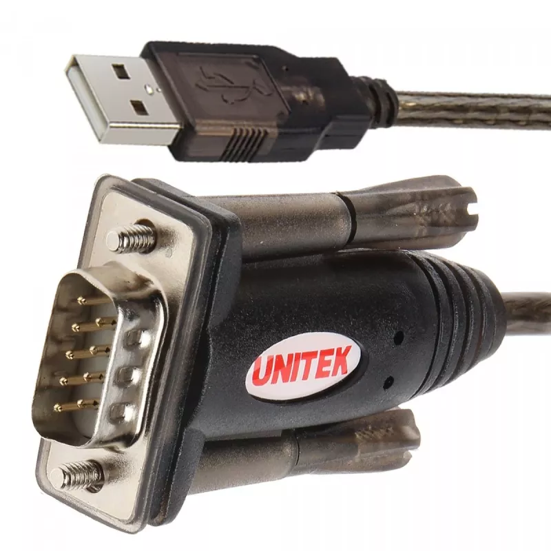 UNITEK Y-105 serijinis kabelis juodas 1,5 m USB-A – DB-9