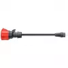 go-e Adapteris Gemini flex 22 kW, CEE raudonas trifazis 32A > buitinis kištukas (juodas, 30 cm)