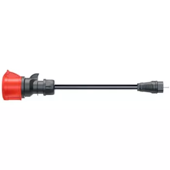 go-e Adapteris Gemini flex 22 kW, CEE raudonas trifazis 32A > buitinis kištukas (juodas, 30 cm)