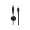 Belkin BOOST CHARGE - Lightning-Kabel - 24 pin USB-C männlich zu Lightning männlich - 3 m - Schwarz - für Apple iPad/iPhone/iPod (Lightning)