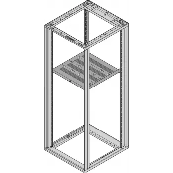 Schroff 19SHELF STAT.600W 740D RAL7021 (27230165) – 19 colių stelažas, 600W, 740 mm gylio, RAL7021