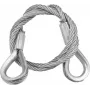 Plieninis trosas EUROLITE 600 x 3 mm sidabrinis su kilpiniu įvoreliu, modelis 5801048F