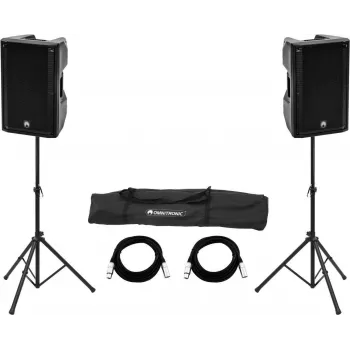 Garsiakalbių rinkinys Omnitronic XKB-212A, 2×12 colių pasyvūs garsiakalbiai, 2000W programinė galia