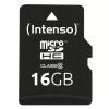INTENSO atminties kortelė Micro SDHC 16GB C10 su adapteriu 3413470