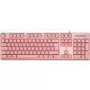 Deltaco GAM-021-RGB-P-DE - pilno dydžio (100%) klaviatūra - USB - membraniniai klavišai - QWERTZ - rožinė