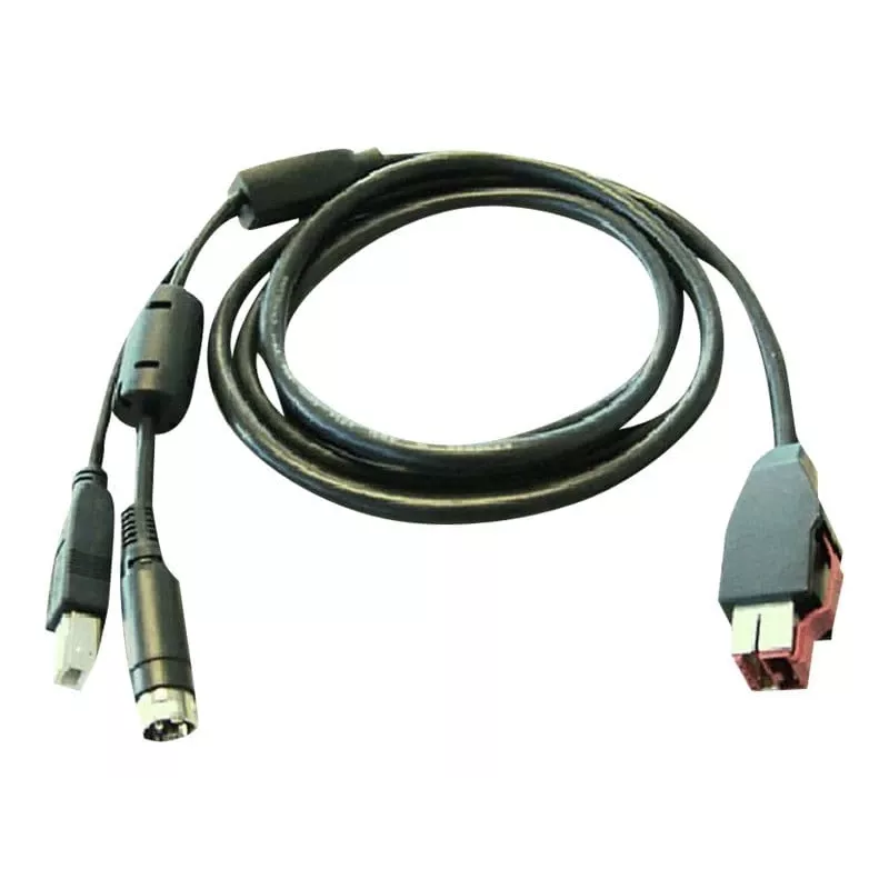 HP maitinamas USB kabelis, skirtas Engage terminiam kvitų spausdintuvui, Engage One, RP9 G1 mažmeninės prekybos sistemai (BM477AA)