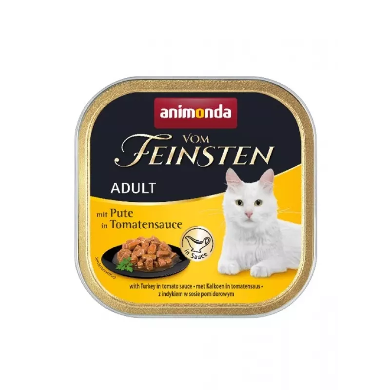 Šlapias kačių ėdalas Animonda Vom Feinsten kalakutiena pomidorų padaže, 100 g, be grūdų, suaugusioms katėms