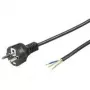 Wentronic Goobay Įžemintas maitinimo laidas savo surinkimui, 2 m, juodas - F tipo (CEE 7/7) > laisvi galai (94701)