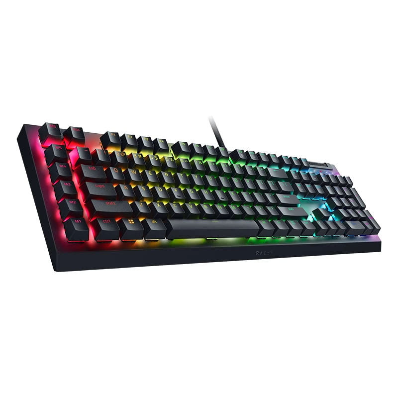 Razer BlackWidow V4 X mechaninė žaidimų klaviatūra, Yellow jungikliai, US išdėstymas, laidinė, juoda