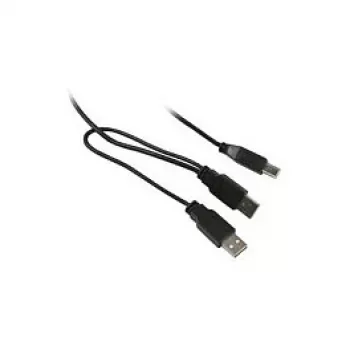 Synergy 21 S215325 - 1 m - USB B - 2 x USB A - USB 2.0 - Kištukas/Kištukas - Juoda