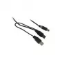 Synergy 21 S215325 - 1 m - USB B - 2 x USB A - USB 2.0 - Kištukas/Kištukas - Juoda