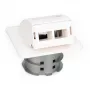 Digitus DN-93201 FTTH sieninis įleidžiamas lizdas SC/LC adapteriui 86x30x86 mm