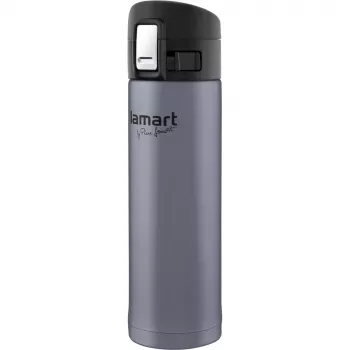 Termopuodis LAMART LT4044 0.42 L nerūdijančio plieno dvigubos sienelės vakuuminis, mygtukinis dangtelis, Ø 6,4 cm
