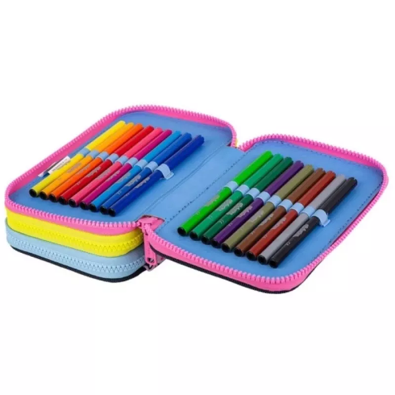 Triple decker pencil case su įranga CoolPack Jumper 3 IN THE GARDEN