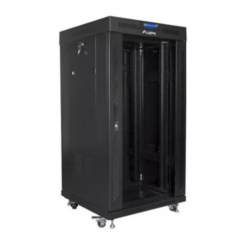 Rack spinta 19 colių 22U 600x600 mm juoda LANBERG FF01-6622-12BL