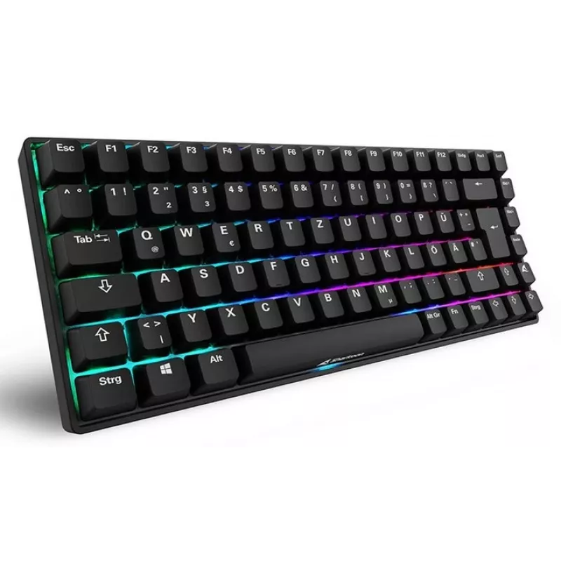 Mechaninė žaidimų klaviatūra Sharkoon Skiller SGK50S3 PBT Black Yellow RGB