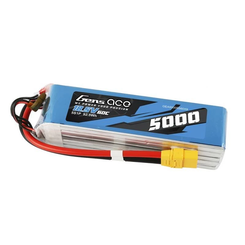 Akumuliatorius Gens ace GEA50005S60X Blue White 5000mAh 18,5V 60C 5S1P LiPo