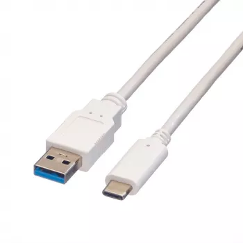 VALUE USB kabelis USB 3.0 (M) į USB Type C (M) - 5 V - 900 mA - 1 m - Baltas (11.99.9011)