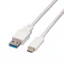 VALUE USB kabelis USB 3.0 (M) į USB Type C (M) - 5 V - 900 mA - 1 m - Baltas (11.99.9011)