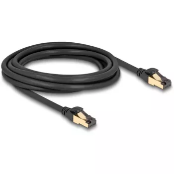 DeLOCK RJ45 tinklo kabelis Cat.6A vyras-vyras S/FTP juodas 3 m