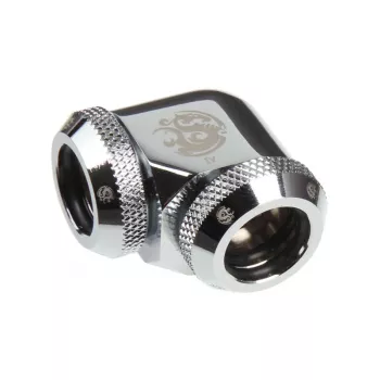 BitsPower Multi-Link Adapter 90° 2x 12 mm AD BP-E90DML, blizgus sidabras