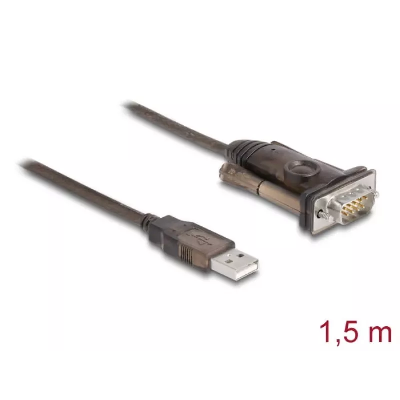 Adapteris USB 2.0 Type-A į RS-232 D-Sub 9 kontaktų kištuką DeLOCK 62646