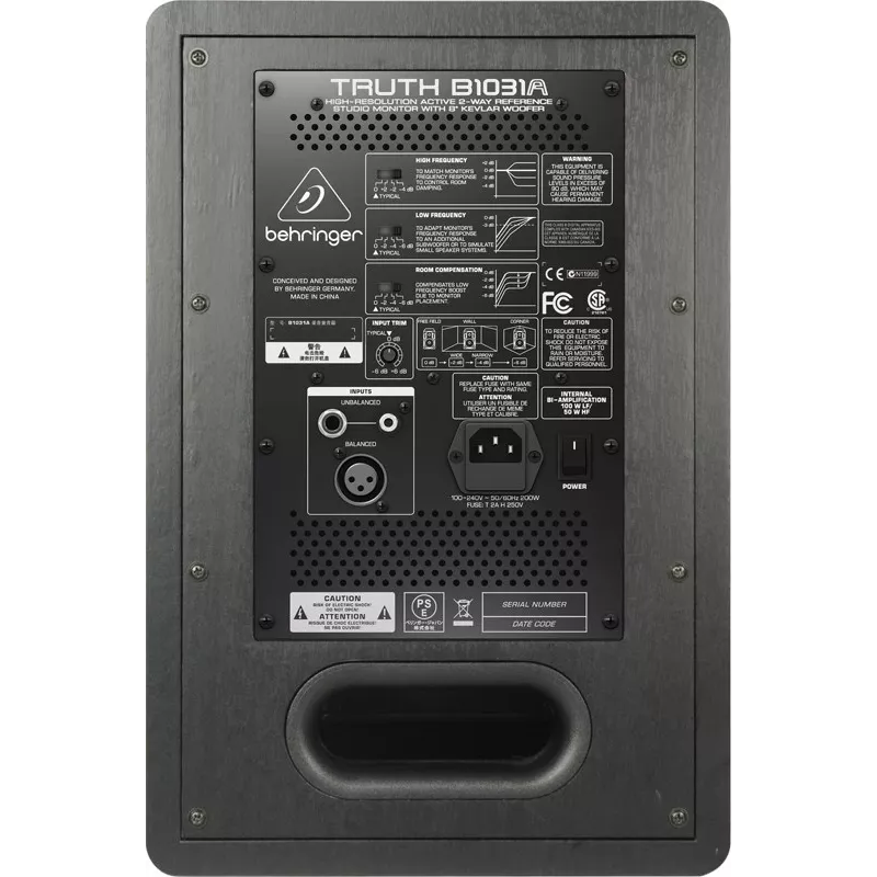 Behringer Truth B1031A 2-jų kelių monitorius, sidabrinis/geltonas, laidinis, 100 W