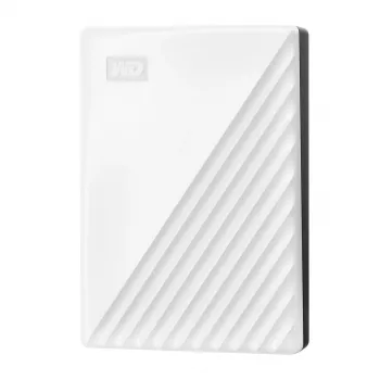 Western Digital WD My Passport 5TB Baltas USB 3.0 / 2,5 colio, 19,15 mm / 256 bitų šifravimas / WD Backup / Baltas (WDBPKJ0050BWT-WESN)
