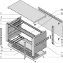 SCHROFF KomplettEnclosure, Neekranuotas - PROPAC PRO korpusas 3HE 28TE 266T (24576001)