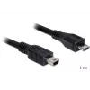 USB kabelis DeLOCK 83177 1m Micro-USB B Mini-USB B juodas