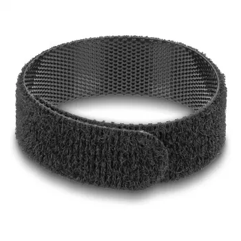 DeLOCK lipnusis užsegimas (Velcro) žiedo skaitytuvui, juodas, 9 mm x 160 mm