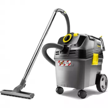 Būgninis dulkių siurblys Kärcher NT 30/1 Ap L — sausas ir šlapias valymas, 30 l talpa, 1380 W, 74 l/s oro srautas, 25,4 kPa