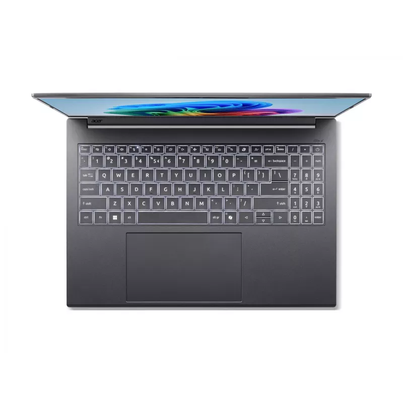 Acer Aspire 16 AI A16-11M nešiojamas kompiuteris - 180° vyrių dizainas - Snapdragon X X1-26-100 - Win 11 Home - Qualcomm Adreno - 16 GB RAM - 512 GB SSD NVMe, QLC - 40,6 cm (16 colių)