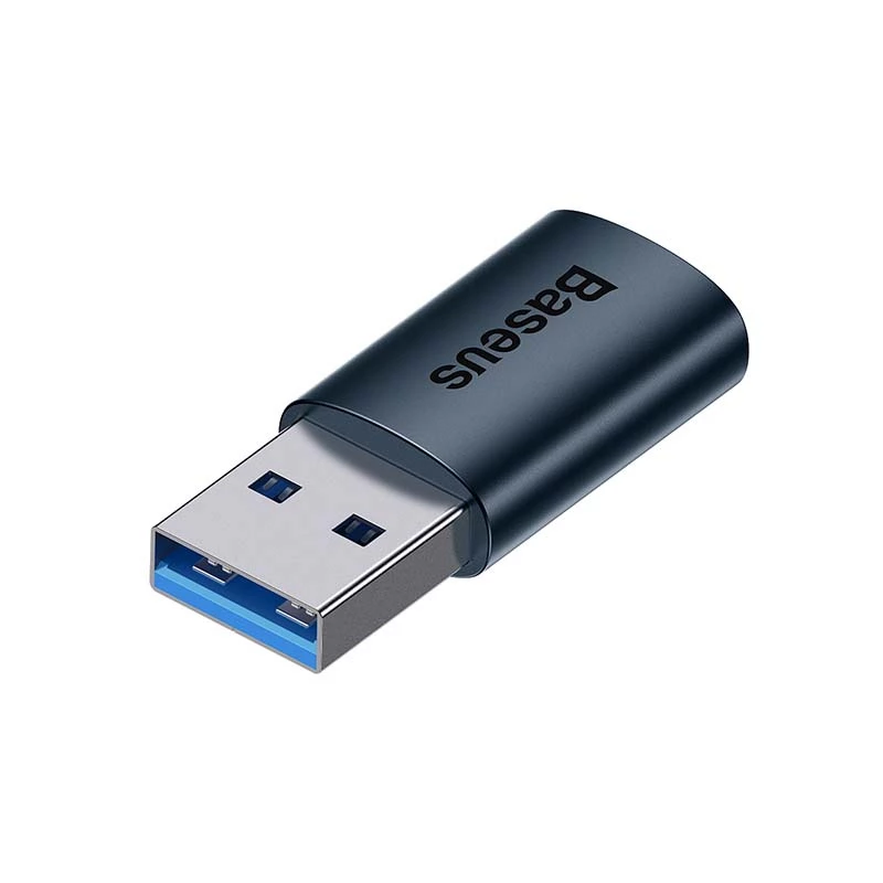 Adapteris Baseus Ingenuity USB-A → USB-C OTG (mėlynas)