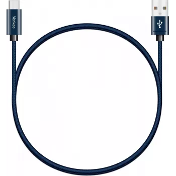 Laidas YENKEE YCU 301 BE USB-A 2.0 / USB-C 1m violetinis
