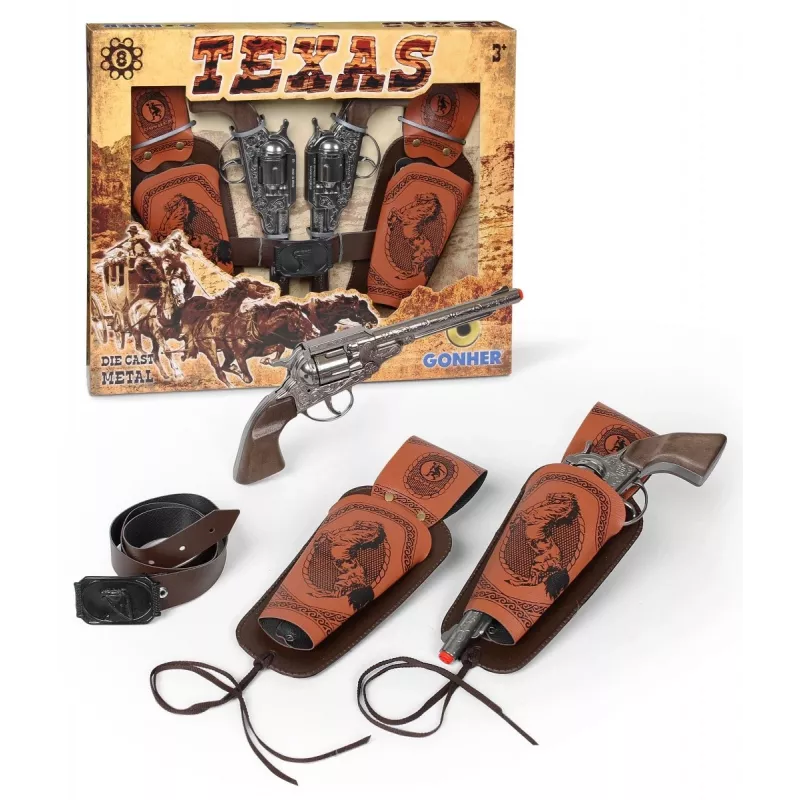 Gonher Coffret Texas Revolver 8 Šovinių (234/0)