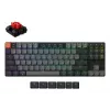 Mechaninė klaviatūra Keychron K1X-B1, 80% (87 klavišų), USB + Bluetooth, QWERTY anglų, pilka, RGB apšvietimas