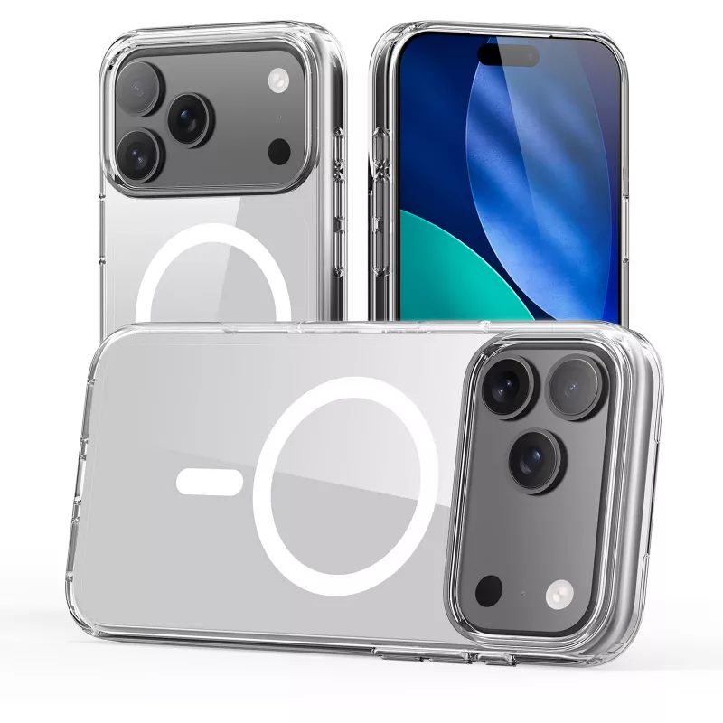 Nevox StyleShell SHOCKFlex dėklas iPhone 17 Pro Max su MagSafe permatomas