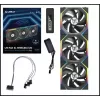 LIAN LI UNI FAN SL Wireless 120 ARGB 3 vnt rinkinys Juodas